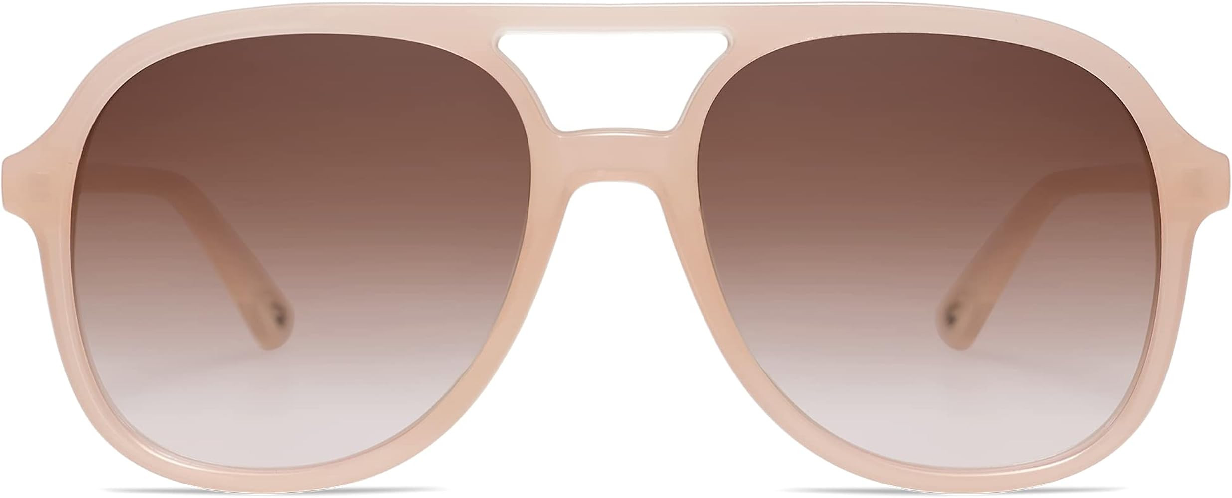 SOJOS Retro Square Polarized Aviator Sunglasses Womens Mens 70s Vintage Double Bridge Sun Glasses... | Amazon (US)