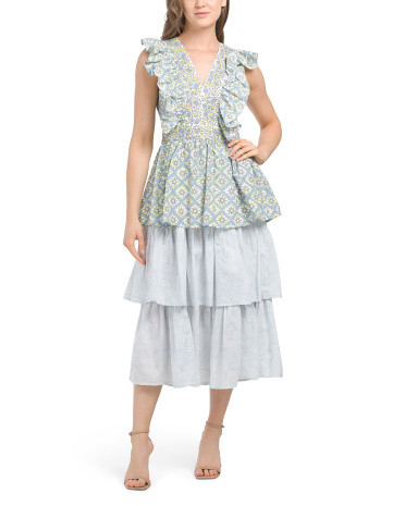 Fiesta Tiered Dress | TJ Maxx