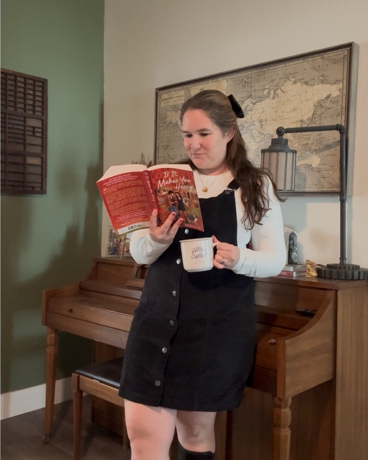 If It Makes You Happy book cover outfit!! I just finished this book and I am obsessed with it so of course I wanted to re-create the main characters outfit from the cover so the story can live on in my mind🍁

#LTKFindsUnder50 #LTKSeasonal #LTKFallSale