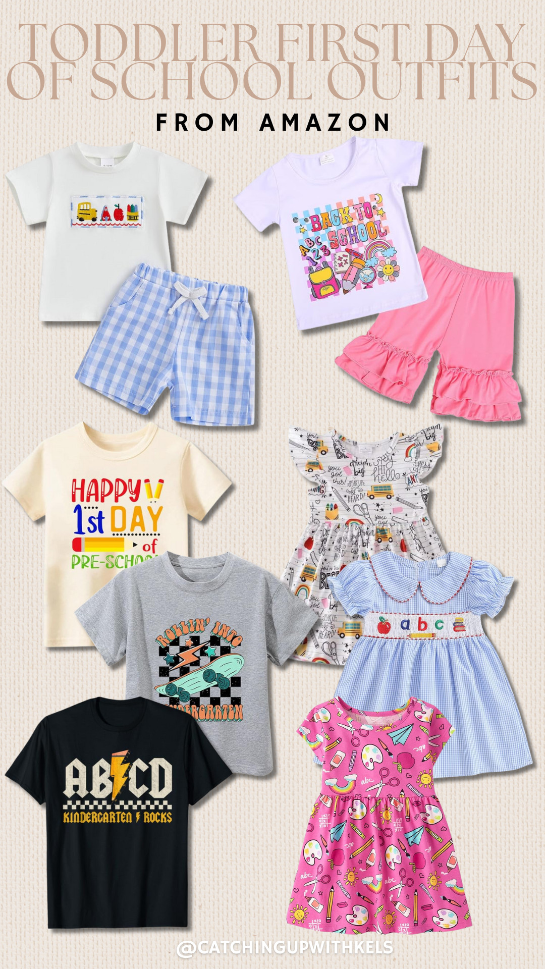 First day fits are officially in session 📚✏️ Found the cutest Amazon outfits for your toddler’s big debut—easy, comfy & picture-day approved 🤍 

 #LTKKids