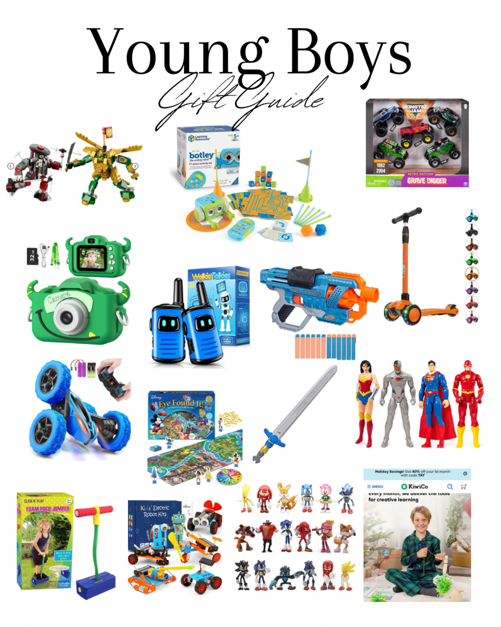 Young boys Christmas gift guide, boys gift guide, 5-7 year old gift guide, little boys gift guide, little boys Christmas gift guide, young boys gift ideas, little boys gift ideas, boy stocking stuffers, young boy stocking stuffers, grade school boy gift guide, fun toys for boys, learning toys for boys, educational toys of boys, creative Christmas gifts for boys, 2023 boy gifts, Christmas gift guide for boys 

#LTKGiftGuide #LTKkids #LTKHoliday