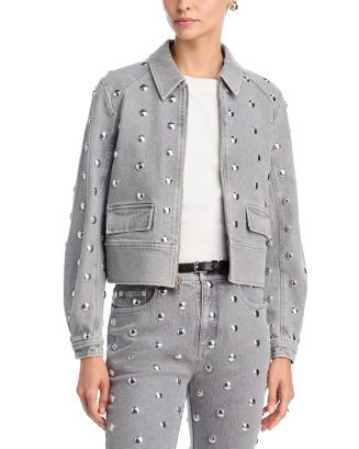 Cinq à Sept Harriet Studded Denim Jacket  | Bloomingdale's Women | Bloomingdale's (US)