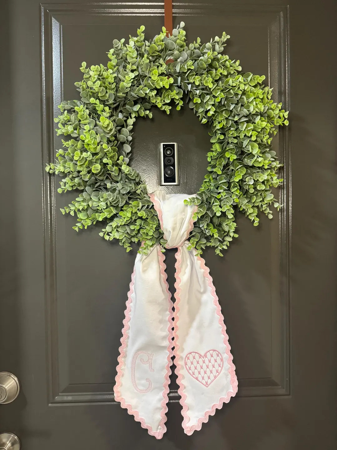 Monogrammed Wreath Sash – Personalized Front Door Decor – Southern Heirloom Wreath Ribbon –... | Etsy (US)