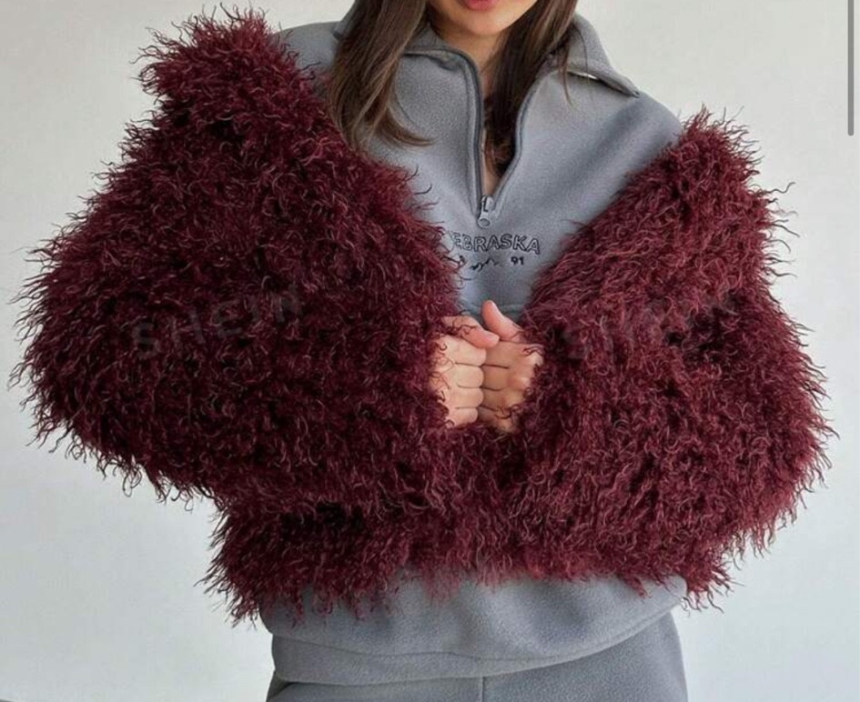 Faux burgundy fur jacket 

#LTKluxury #LTKautumn