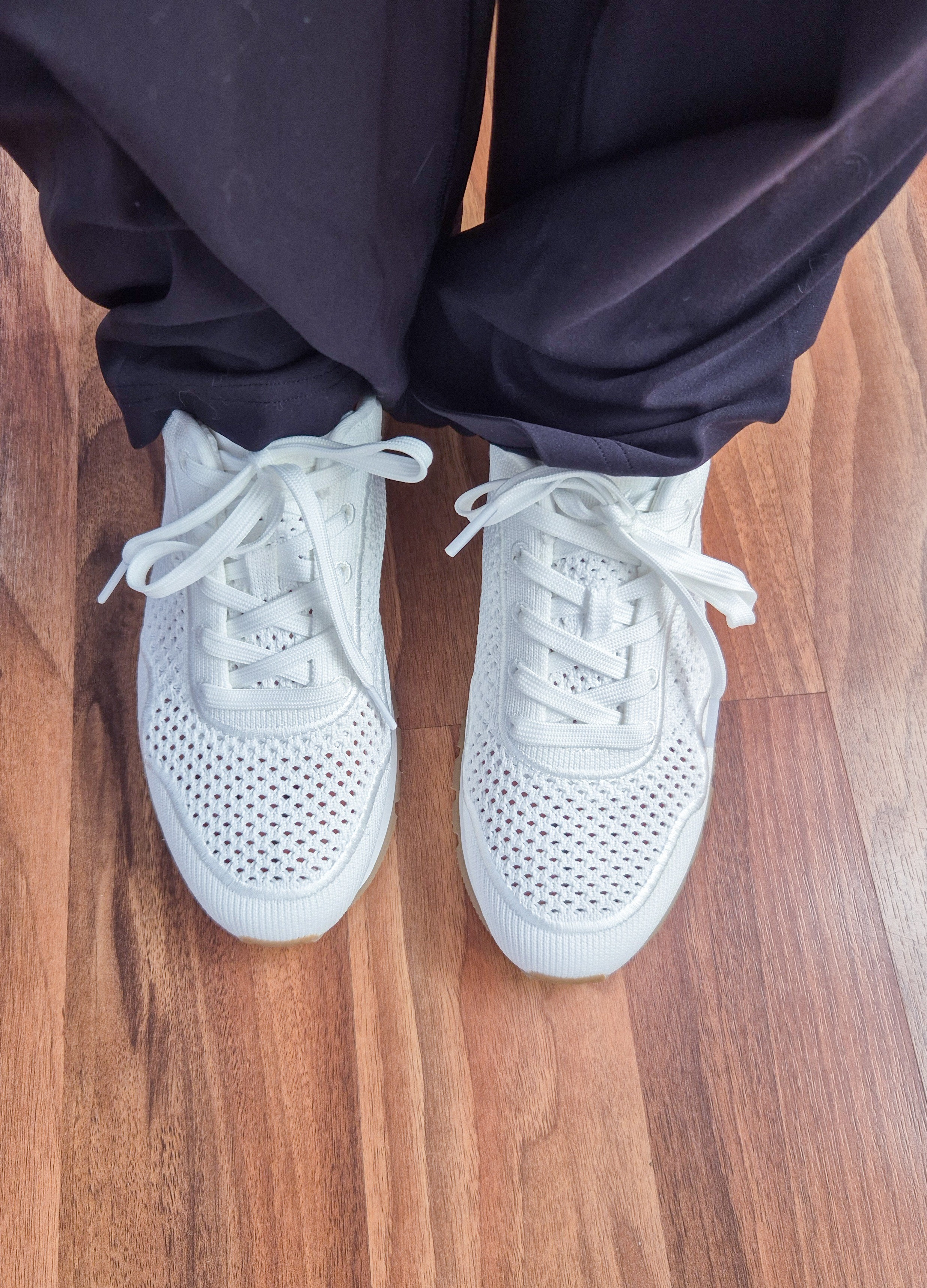 Sustainable unisex mesh white sneakers aka trainers. Now they are also APMA approved as being healthy for feet. Use my code VKRISTINE to save up.

#LTKPetite #LTKootd