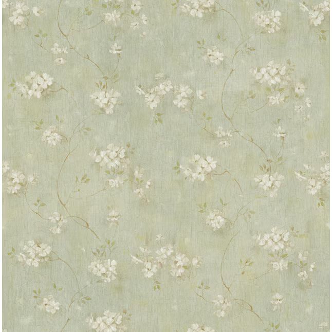 Chesapeake Homestead 56.4-sq ft Blue Non-woven Trail Prepasted Water Activated Paste Wallpaper | Lowe's