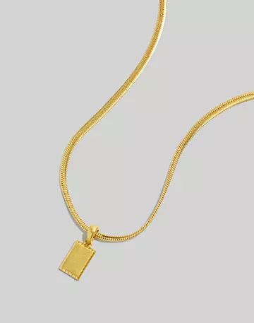 Chunky Herringbone Pendant Necklace | Madewell