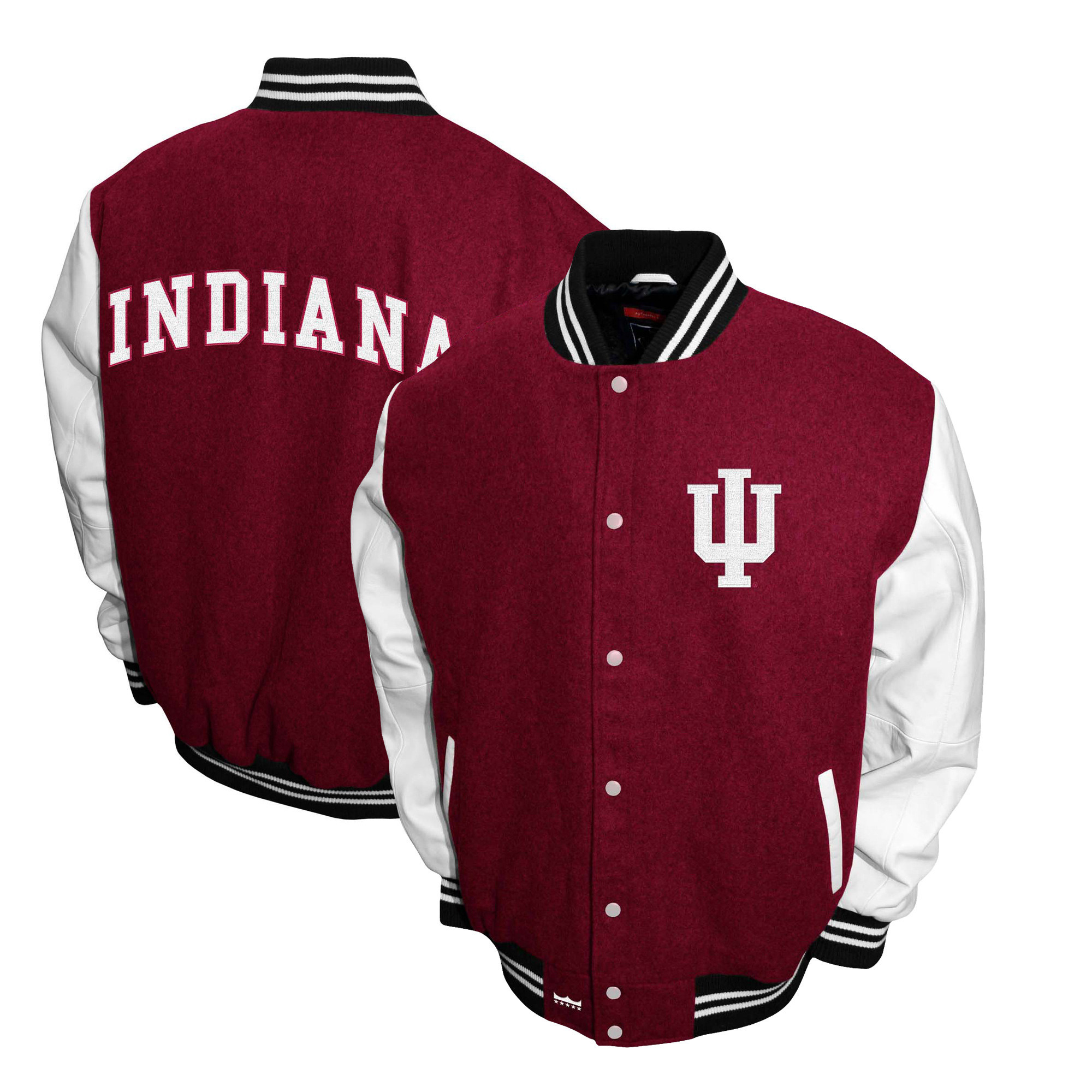 Men's Franchise Club Crimson Indiana Hoosiers Graduate Full-Snap Jacket | Fanatics