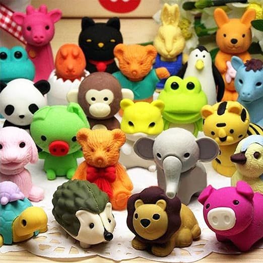 URSKYTOUS 60Pcs Animal Erasers Desk Pets for Kids Pencil Bulk Puzzle Erasers Toys Gifts for Class... | Amazon (US)