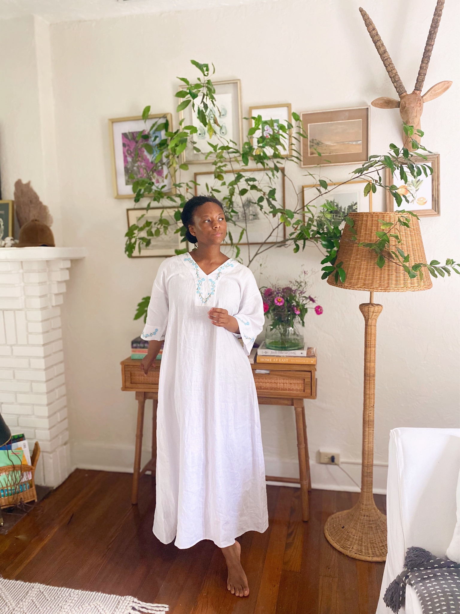 Caftan season. Runs roomy. But love it for warm days. Great linen material and embroidered neckline 

#LTKStyleTip #LTKSeasonal