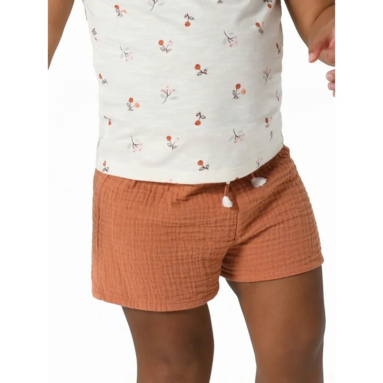 Modern Moments by Gerber Toddler Girl Gauze Shorts, 2-Pack, 12M-5T | Walmart (US)