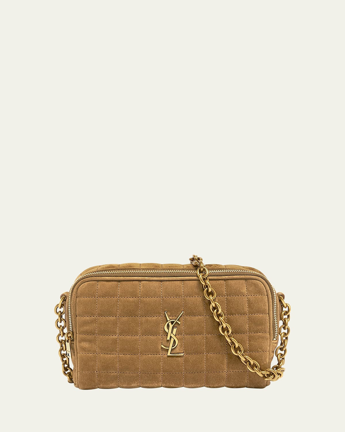 Mini YSL Camera Crossbody Bag in Quilted Suede | Bergdorf Goodman