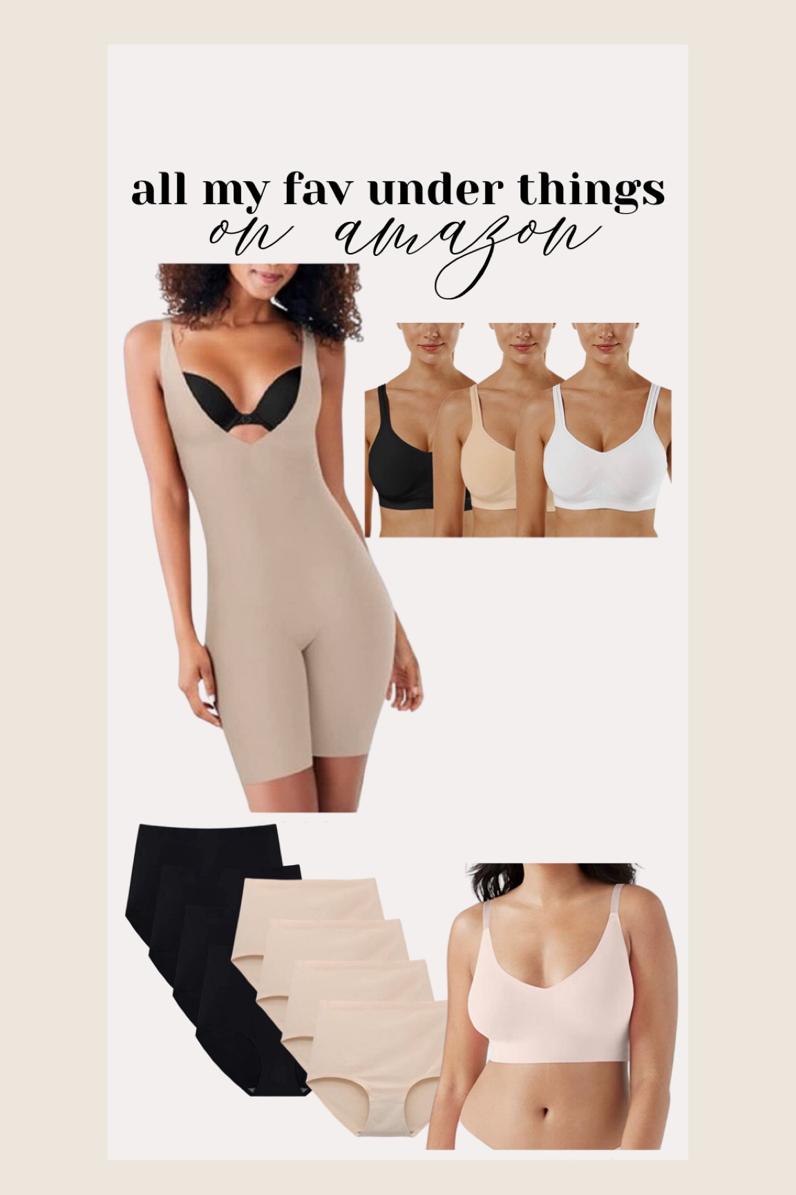 Bras underwear shapewear oh my! 

#LTKFind #LTKstyletip #LTKcurves