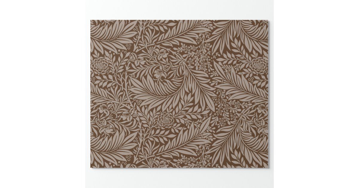 WILLIAM MORRIS LARKSPUR CHOCOLATE DECOUPAGE WRAPPING PAPER | Zazzle | Zazzle