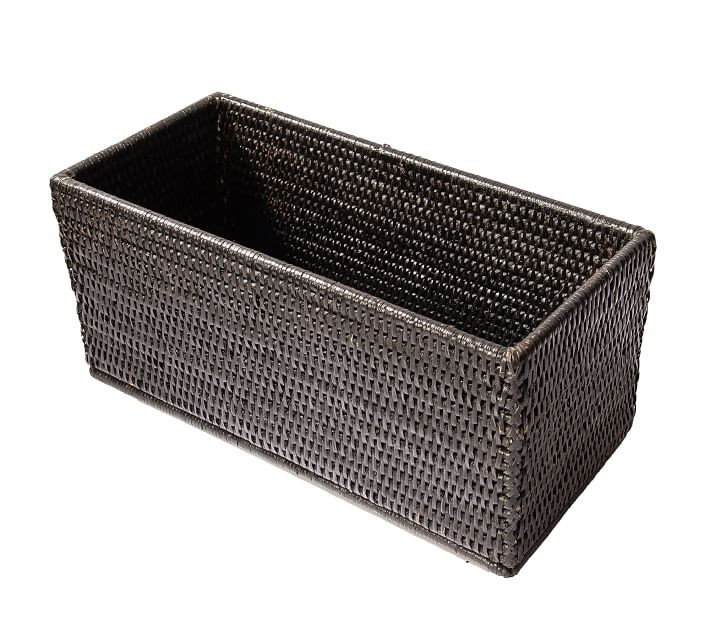 Tava Handwoven Rattan Rectangular Everything Basket | Pottery Barn | Pottery Barn (US)
