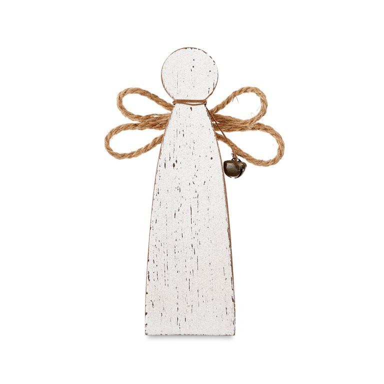 White Mdf Small Angel Tabletop Decor, 9 in, by Holiday Time | Walmart (US)