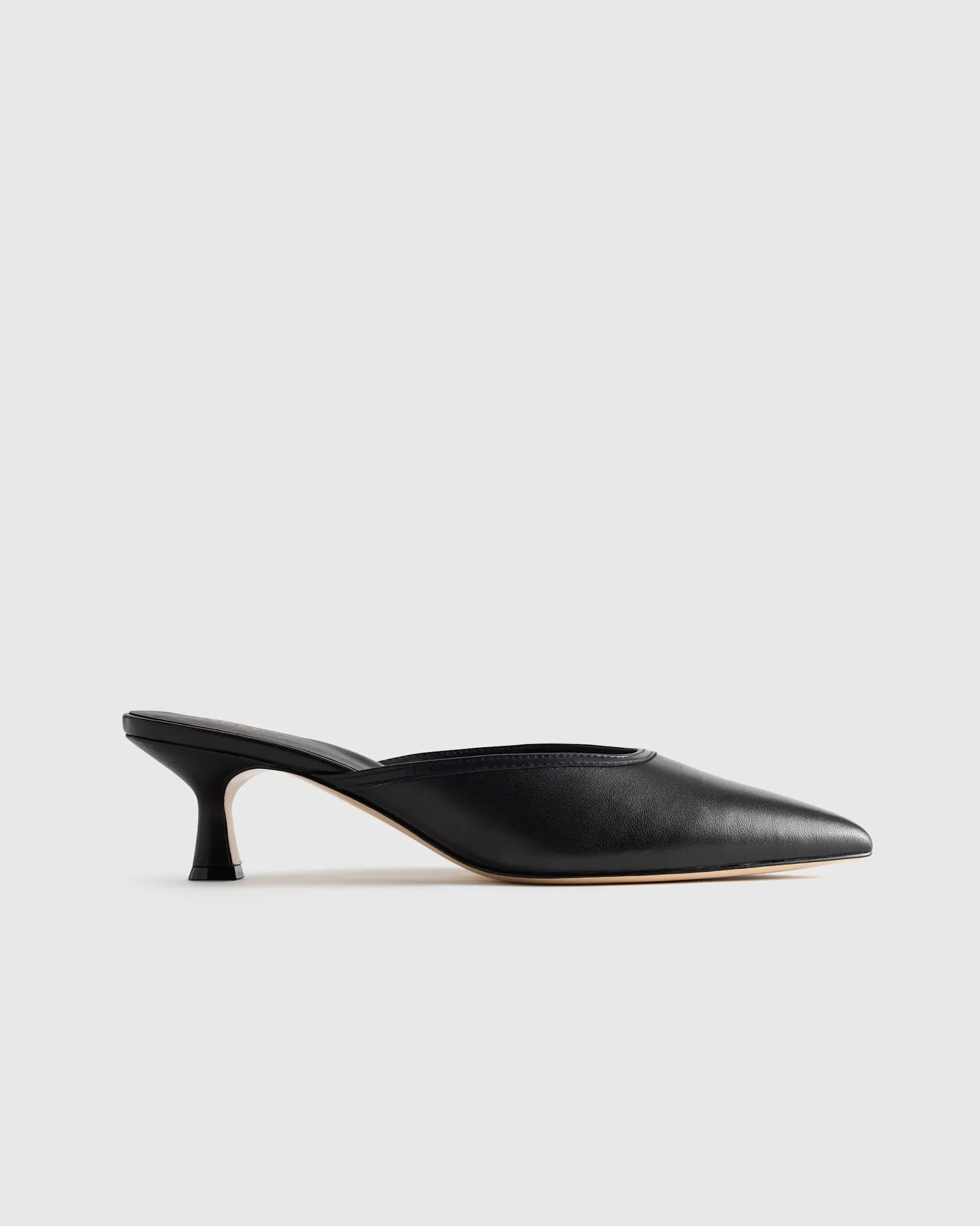 Italian Leather 55mm Kitten Heel Mule | Quince