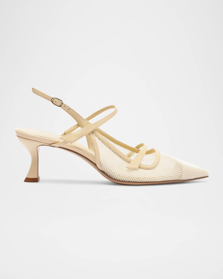 Alexandre Birman Tita Mesh 60 Slingback Pumps | Neiman Marcus