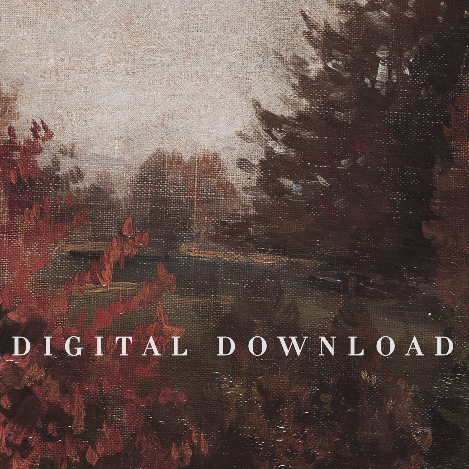 Autumn Landscape Downloadable Art Rustic Fall Printable Wall Art Warm Tone Print Fall Landscape P... | Etsy (US)