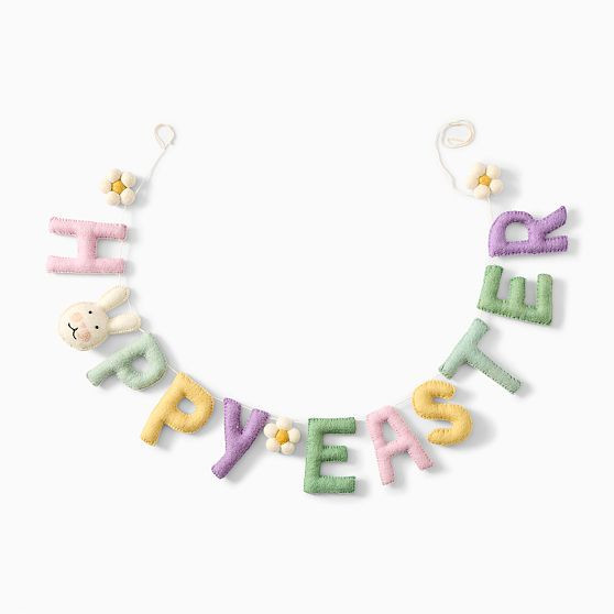 Felt Happy Easter Garland | West Elm (US)