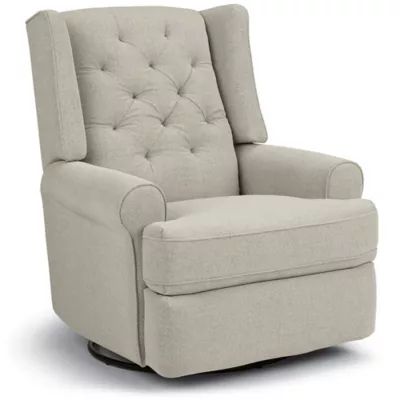 Best Chairs Storytime Series Finley Swivel Glider Recliner in Stone | Bed Bath & Beyond