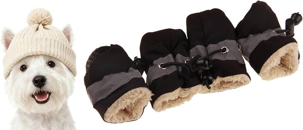 GabeFish Anti Slip Dog Socks Shoes Adjustable Drawstring Boot Paw Protectors for Small Medium Pet... | Amazon (US)