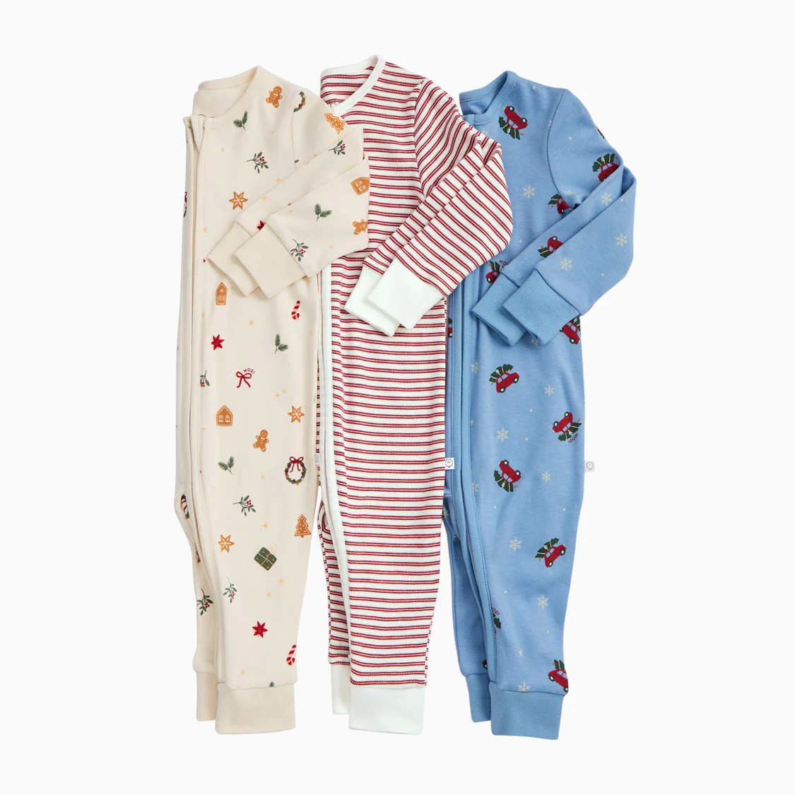 Christmas Clever Zip Sleepsuit 3 Pack | Baby Mori (US)