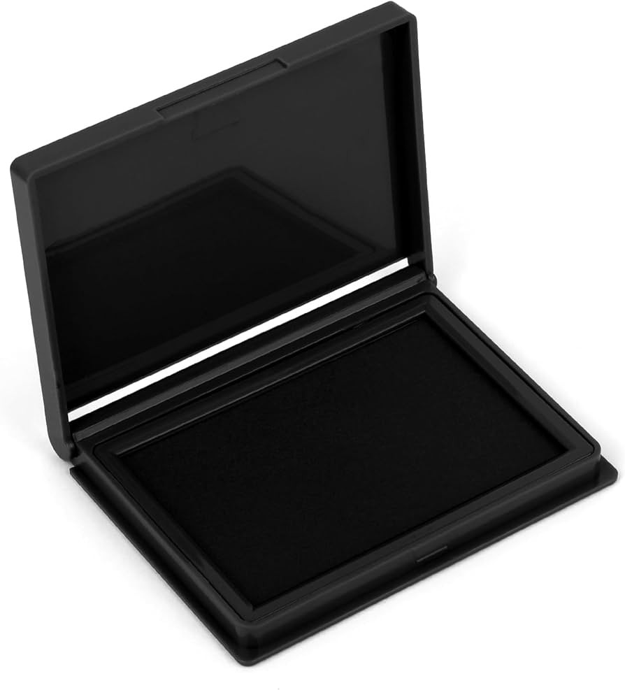 Black Stamp Pad, 4 x 2.5 Inch Premium Quality Ink Pad for Stamps, All-Purpose Felt Pad for Office... | Amazon (US)