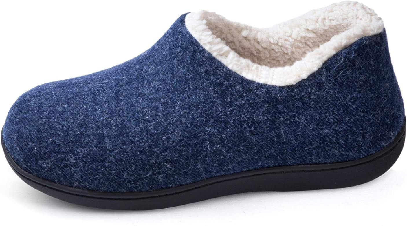 ULTRAIDEAS Women's Cozy Memory Foam Closed Back Slippers with Warm Fleece Lining, Wool-Like Blend... | Amazon (US)