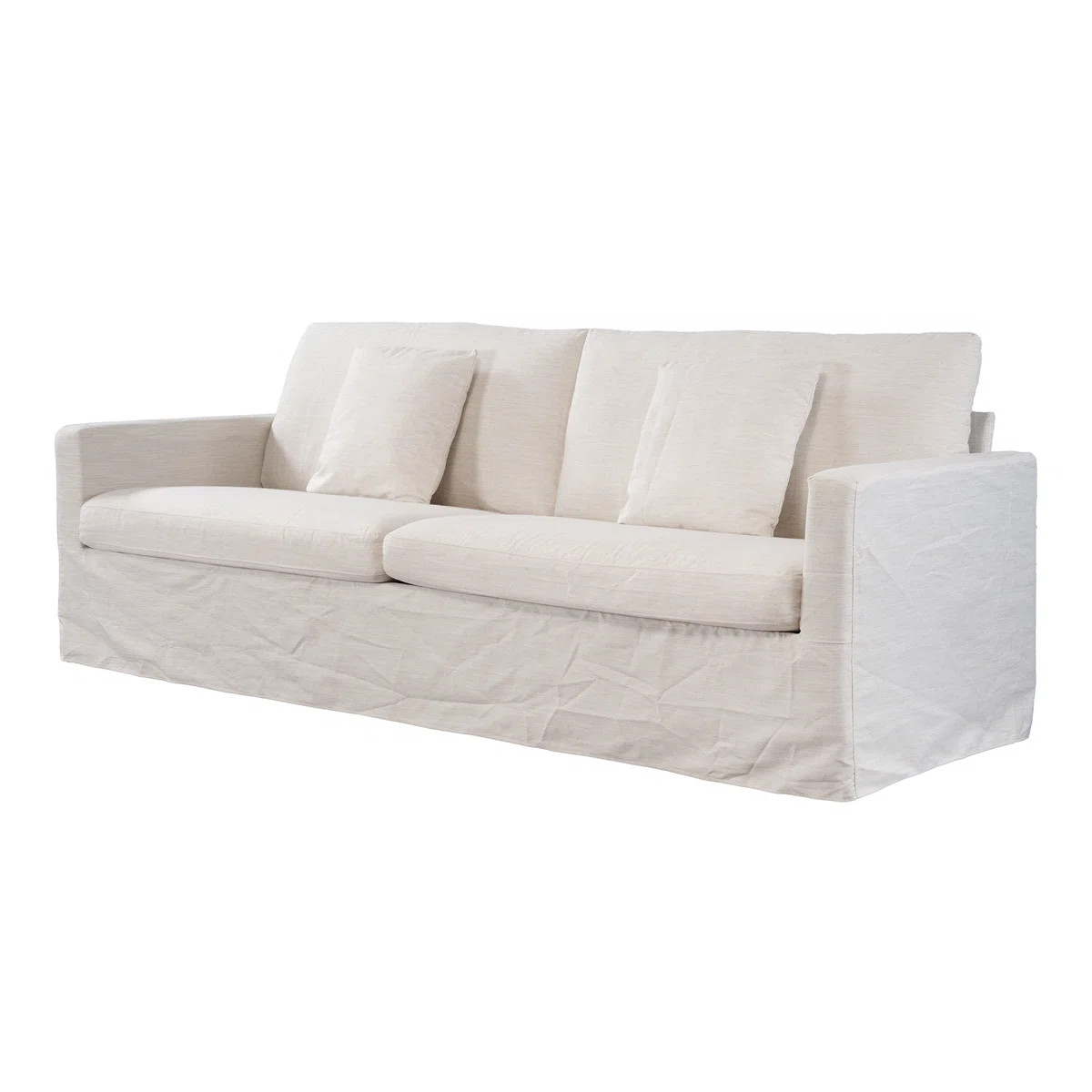 Aqua 93\u2018\u2019 Modern Slipcovered Sofa for Living Room | Wayfair North America