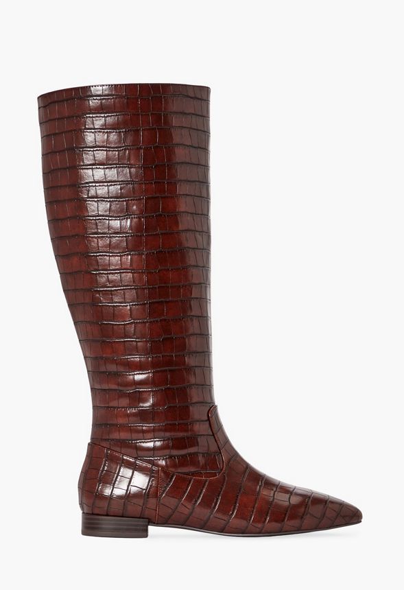Sienna Croc Embossed Boot | JustFab