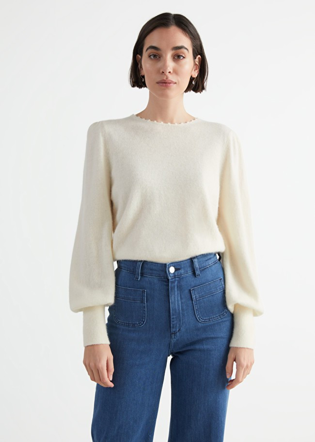 Relaxed Alpaca Blend Bobble Neck Sweater | & Other Stories (EU + UK)