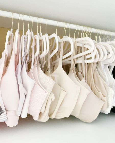 Amazon organization find! These no slip velvet hangers are great for bras, tanks or tough strap shirts and keeps them from fallingg

#LTKfindsunder50 #LTKhome #LTKstyletip
