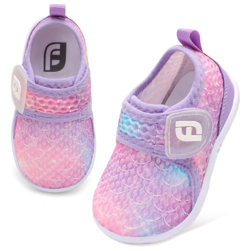 JOINFREE Toddler Baby Water Shoes Kids Swim Soft Sole Shoes Summer Sandals Walking Sneakers Swim Beach Shoe PurpleScale 2-2.5 Years Toddler | Amazon (US)