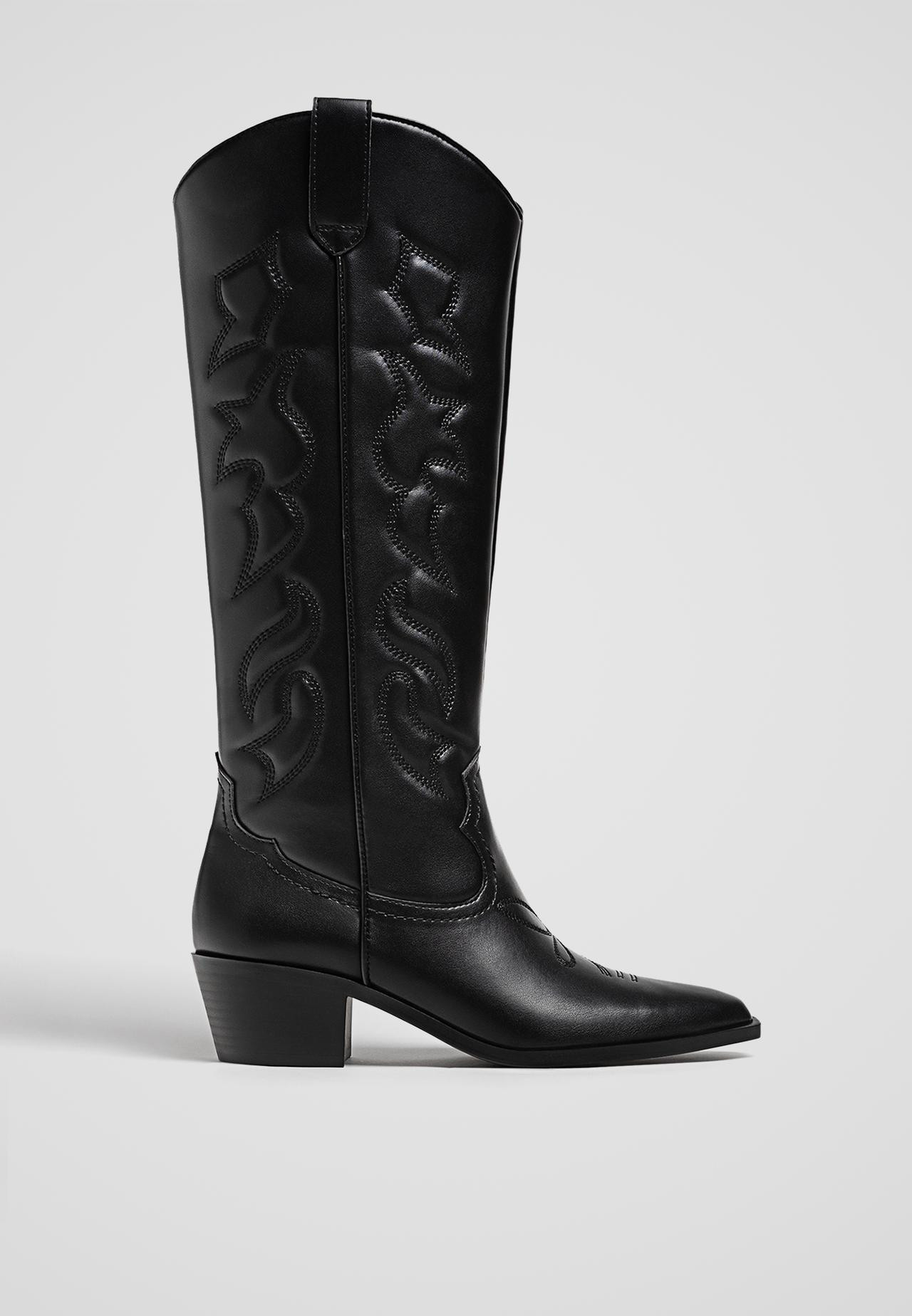 Cowboy knee-high boots | Stradivarius (UK)