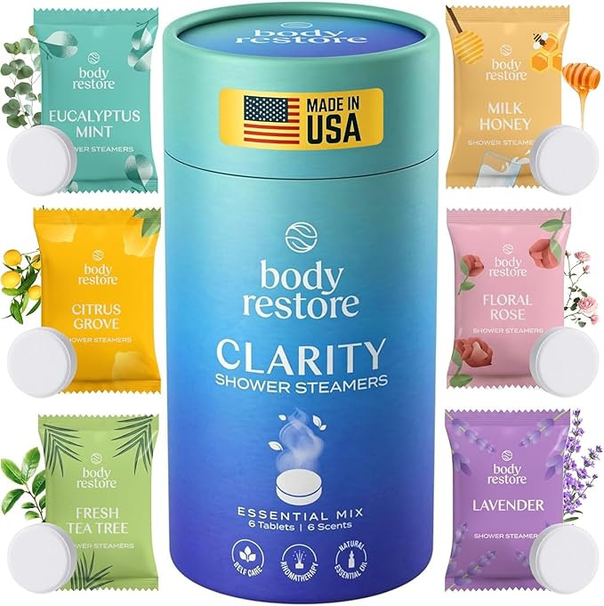 Body Restore Shower Steamers Aromatherapy 6 Pack – Birthday Gifts for Men, Women, Dad Gift, Eas... | Amazon (US)