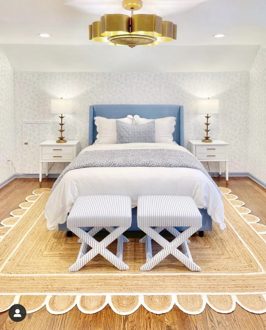 Scalloped Jute White Border Rug Jute Boho Rug..customise in - Etsy | Etsy (US)