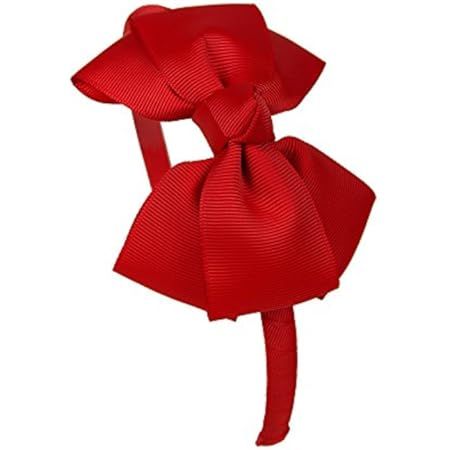 Bow Headband Large Bowknot Hair Hoop for Girls, Comfortable No Hurt Rib Fabric Headpiece Hair Band f | Amazon (US)