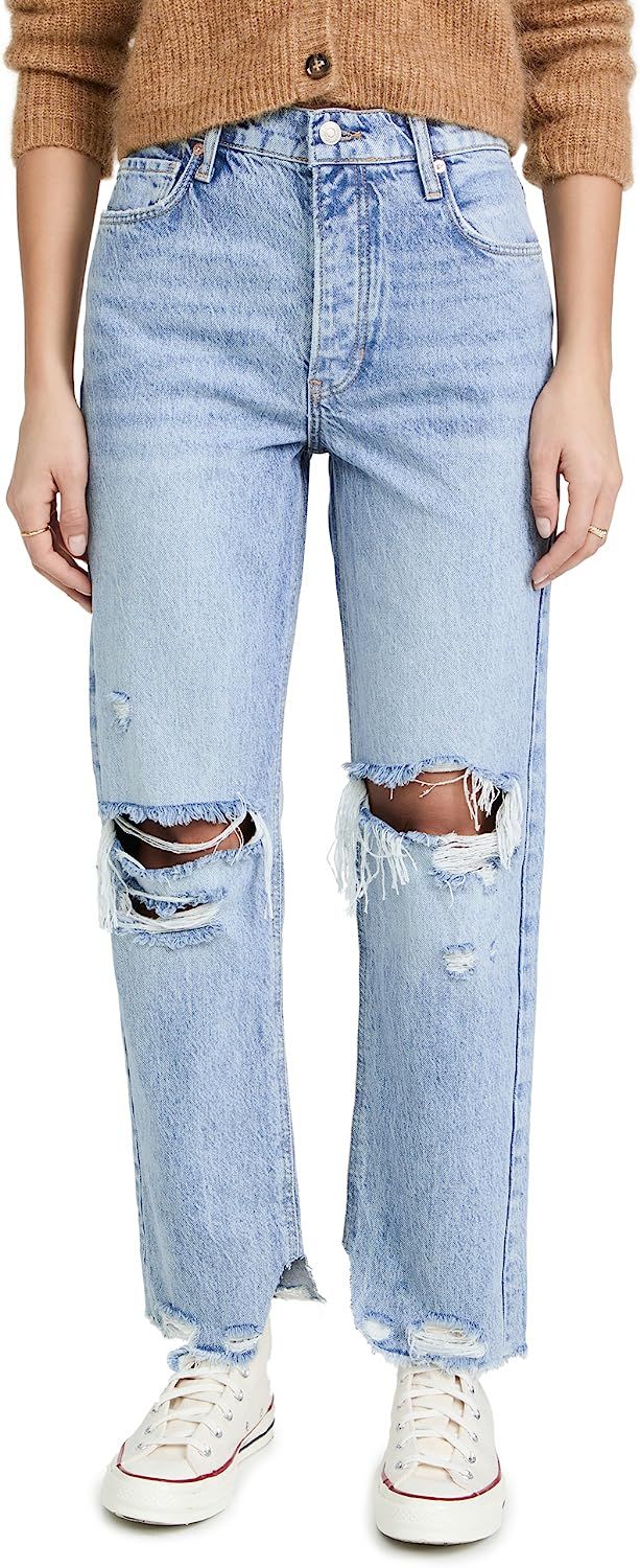 Free People Women's Tapered Baggy Boyfriend Jeans | Amazon (US)