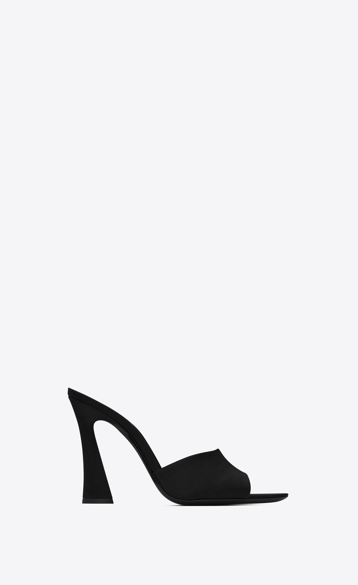 suite heeled mules in crepe satin | Saint Laurent Inc. (Global)