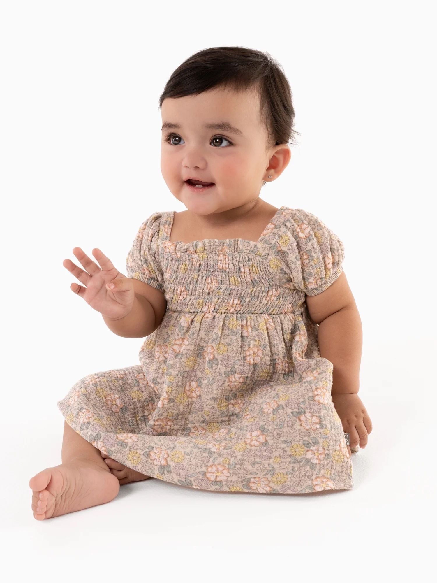 Modern Moments by Gerber Toddler Girl Puff Sleeve Dress, Sizes 12M-5T | Walmart (US)