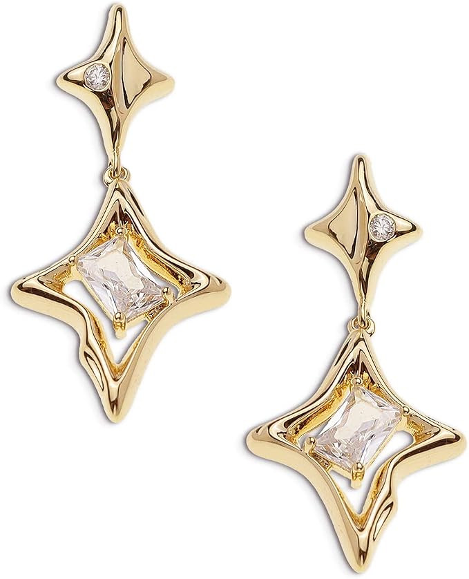 Sonateomber Sparkly Gold Drop Dangle Earrings for Women - Trendy Unique Sparkly Hypoallergenic Fa... | Amazon (CA)