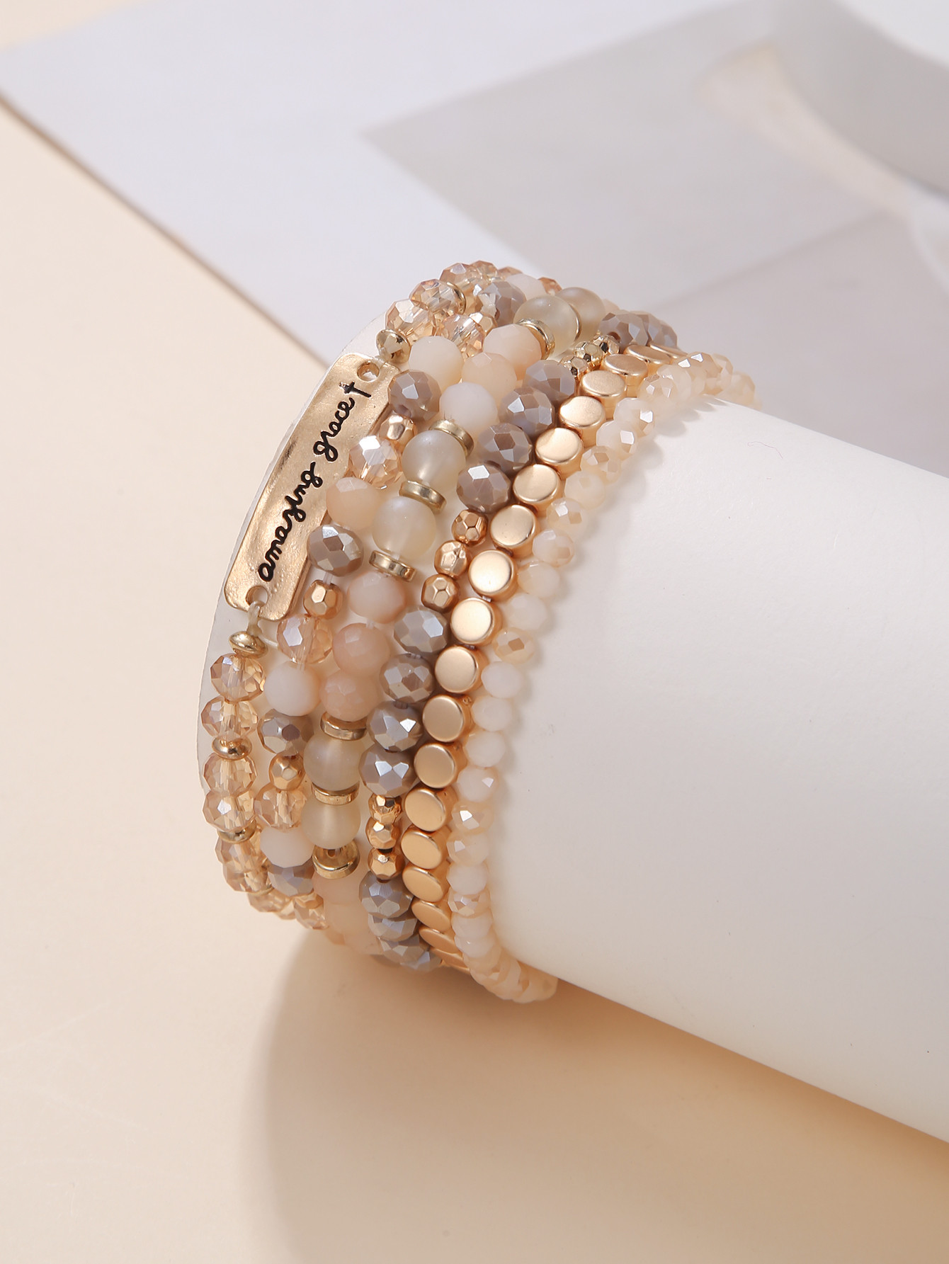 6pcs/set Minimalist Beaded Bracelet | SHEIN