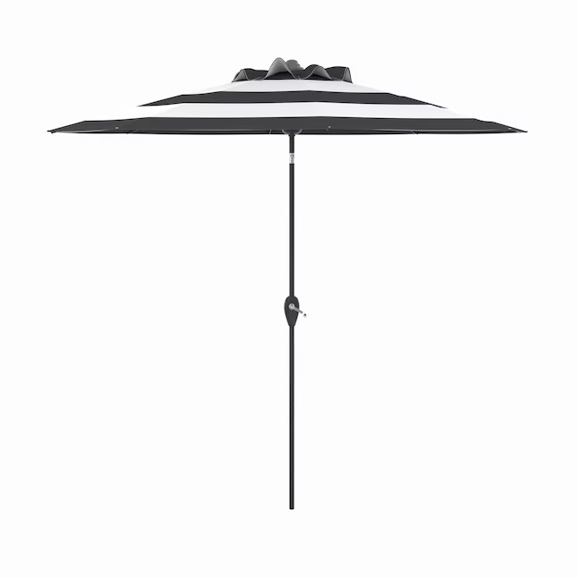 allen + roth 9-Feet Aluminum Black Auto-tilt Market Patio Umbrella | Lowe's