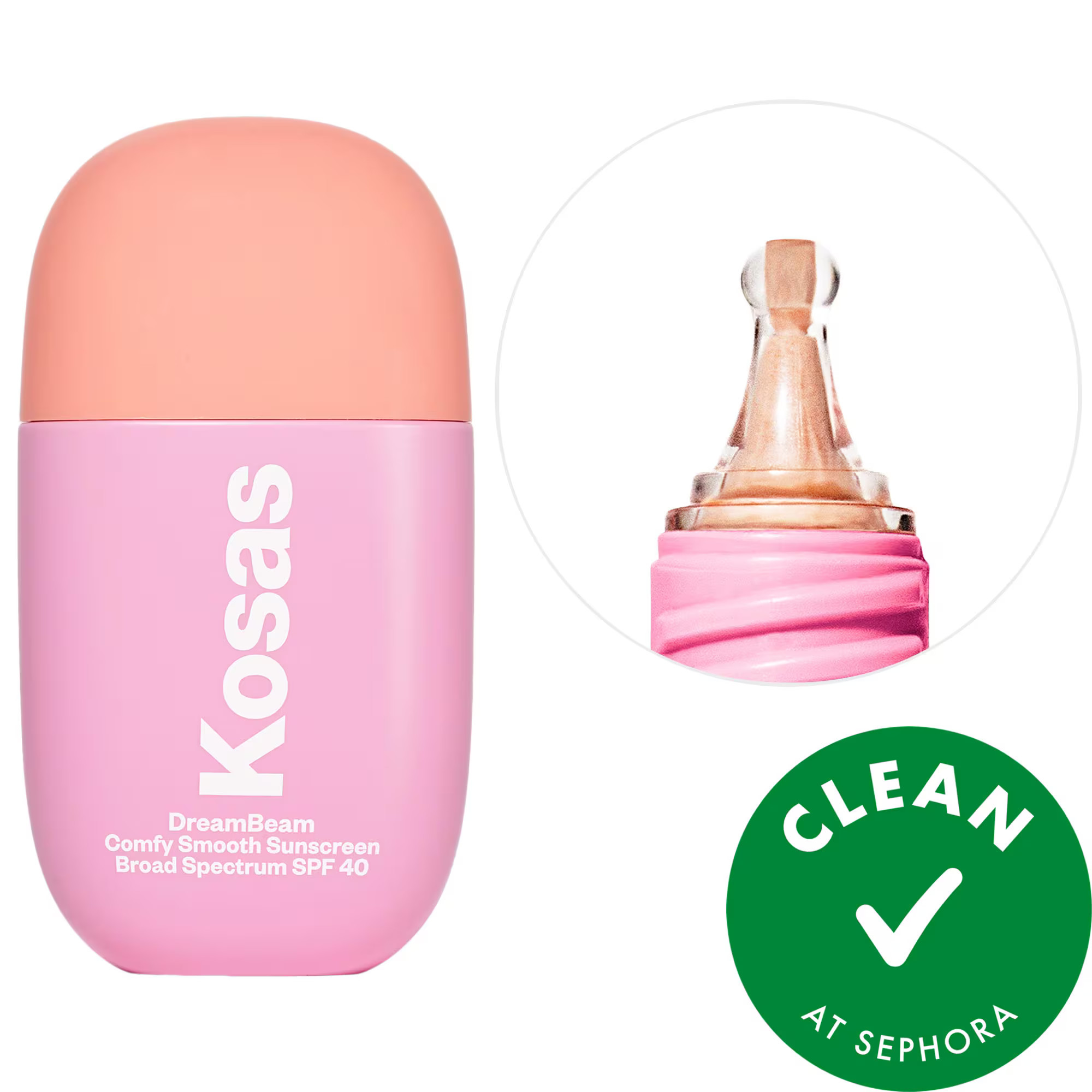 Kosas DreamBeam Silicone-Free Mineral Sunscreen SPF 40 with Ceramides and Peptides DreamBeam 1.3 oz / 40 ml | Sephora (US)