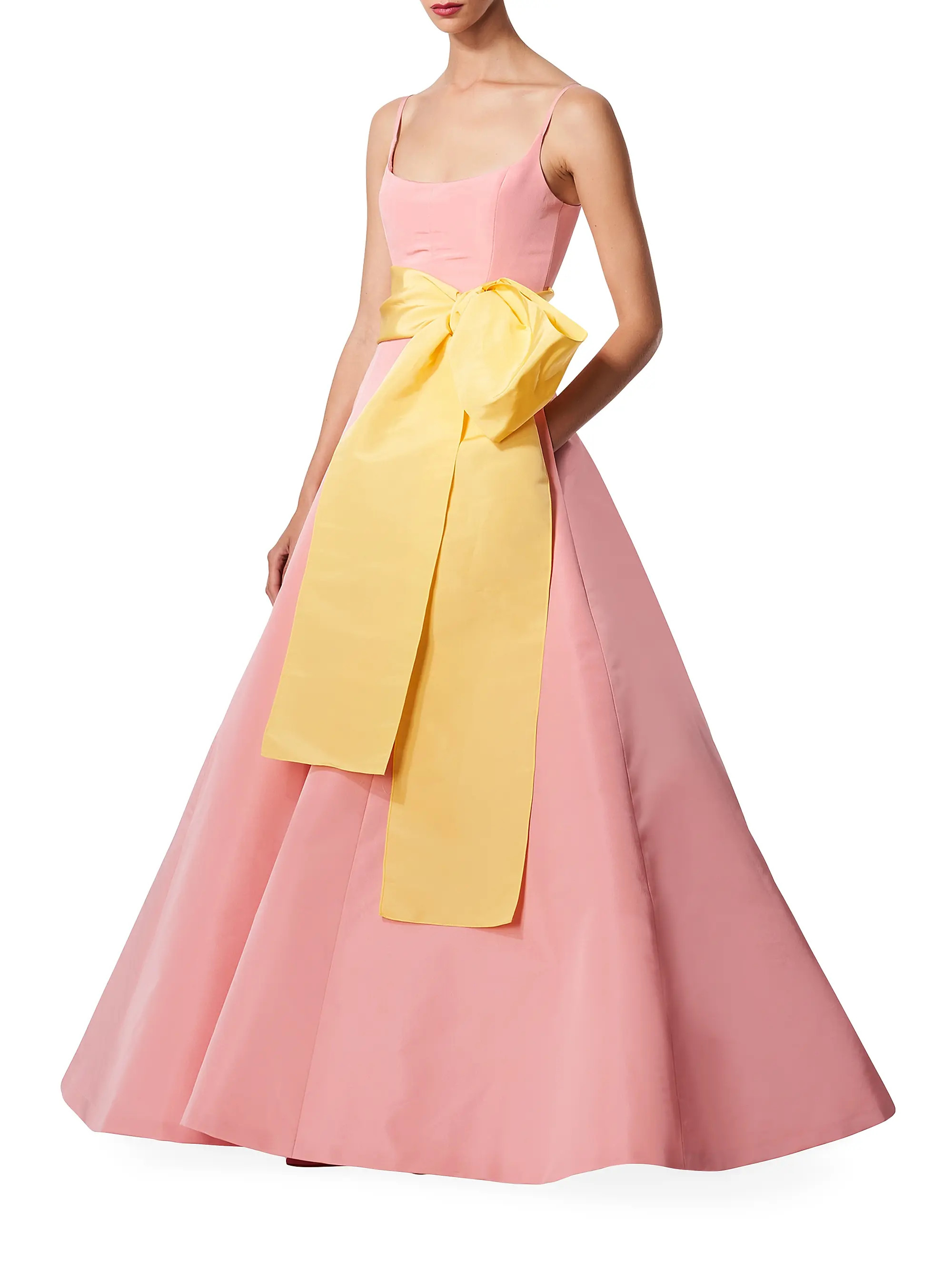 Shop Carolina Herrera Silk Taffeta Sash Gown | Saks Fifth Avenue | Saks Fifth Avenue