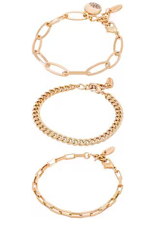 Ettika Chain Bracelet Set in Gold from Revolve.com | Revolve Clothing (Global)