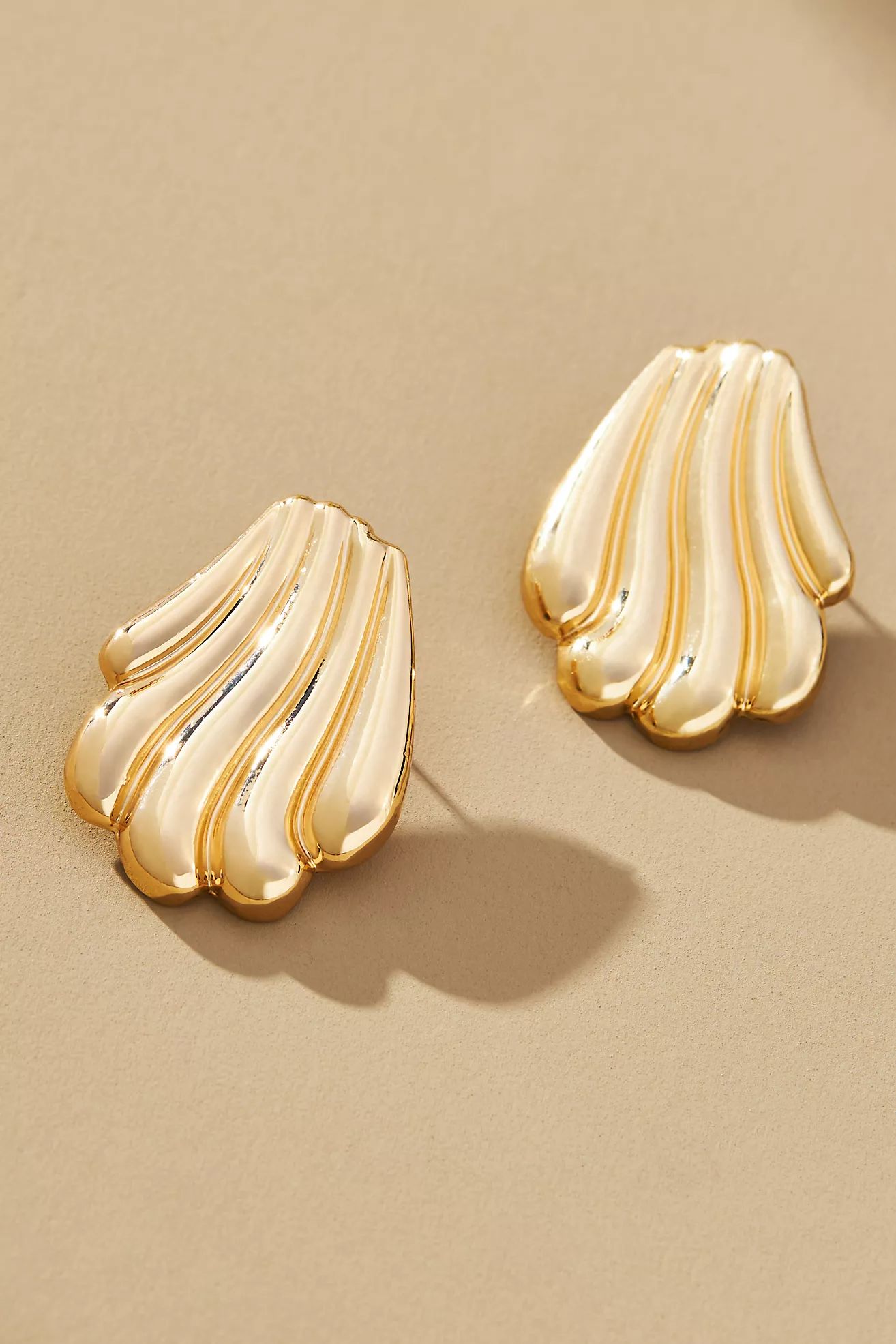The Restored Vintage Collection: Clamshell Post Earrings | Anthropologie (US)