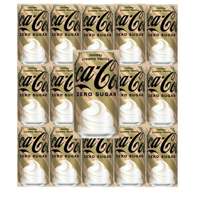 Coca-Cola Zero Sugar Holiday Creamy Vanilla Soda Pop Fridge Pack Cans, 12 fl oz (Pack of 18) | Walmart (US)