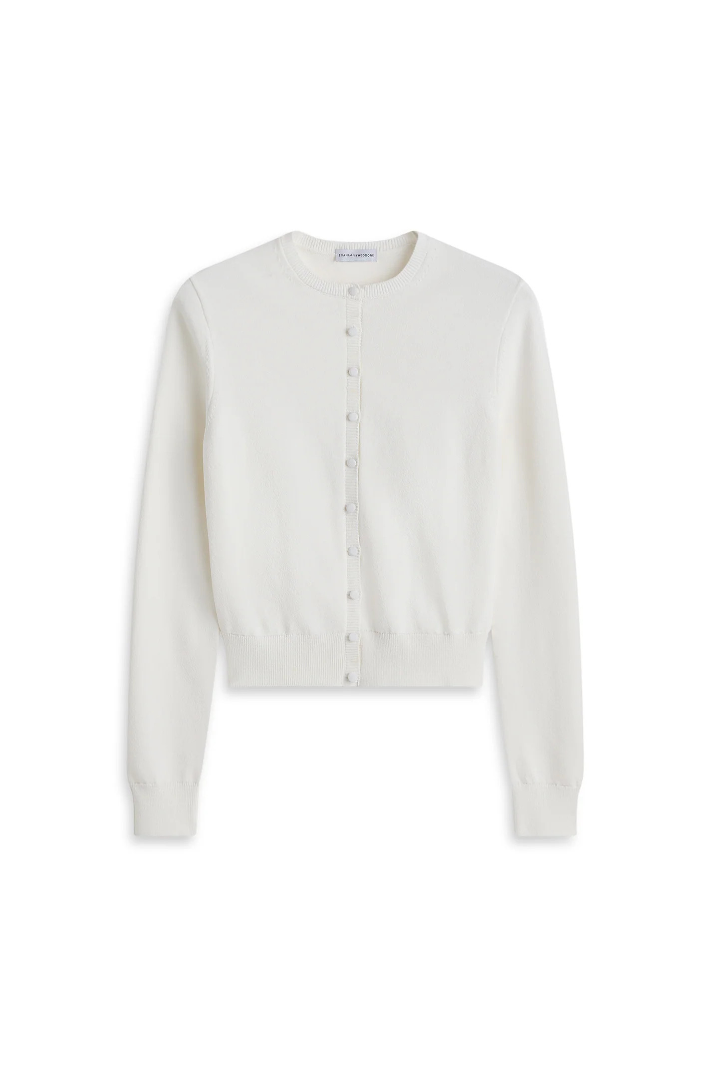 CREPE KNIT CARDIGAN - CREAM - Scanlan Theodore | Scanlan Theodore AU